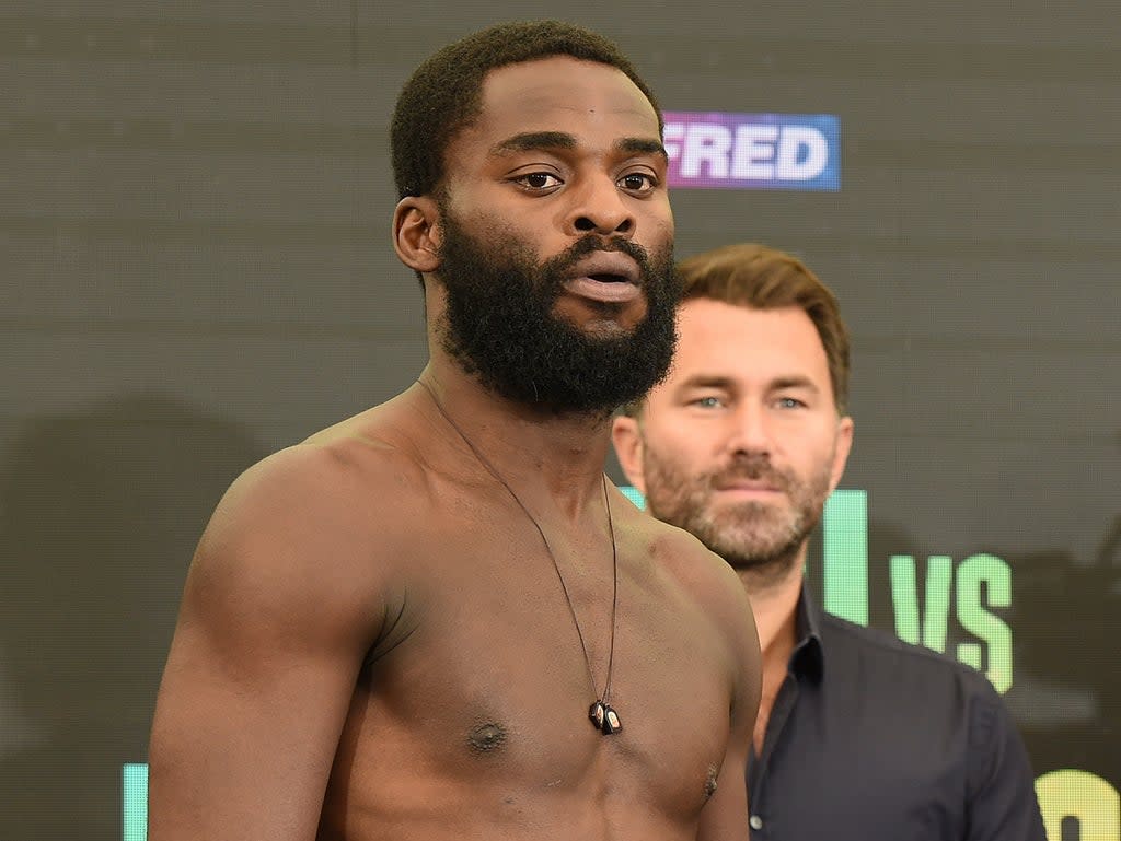 Joshua Buatsi (front) and promoter Eddie Hearn (Getty Images)