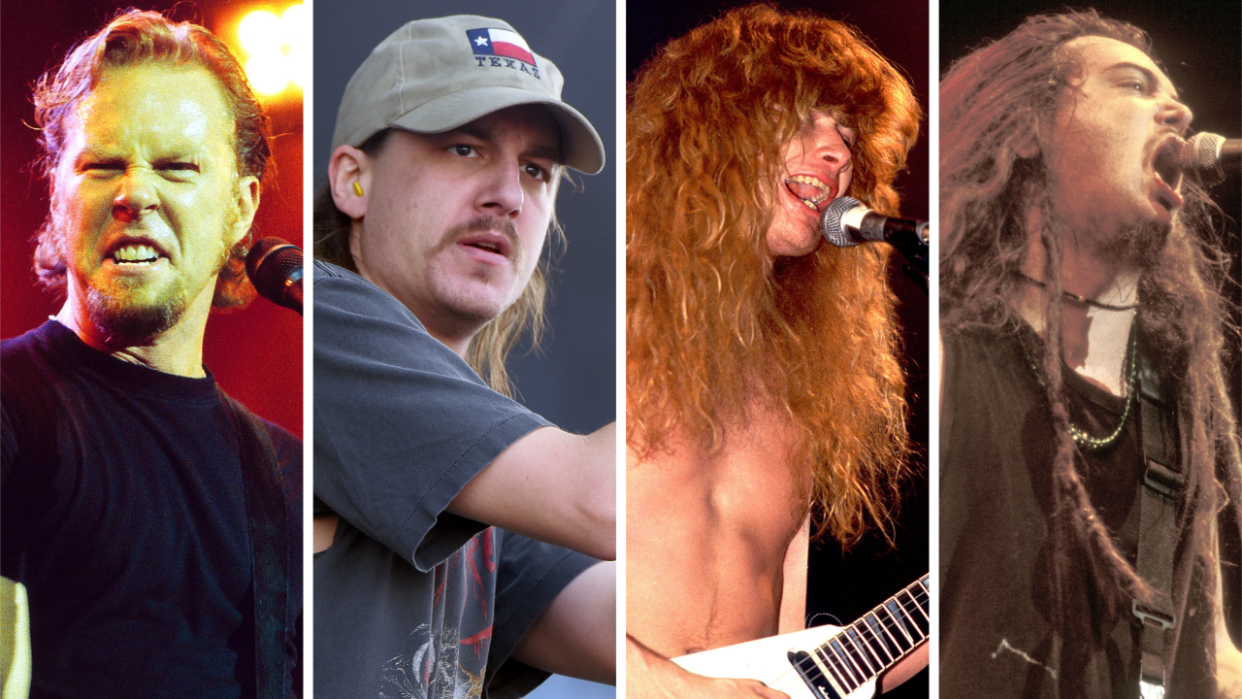  Photos of Metallica, Megadeth, Power Trip and Sepultura performing onstage. 