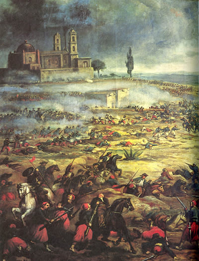 Battle of Puebla, 5 May 1862 <br>Credit: Wikipedia.org