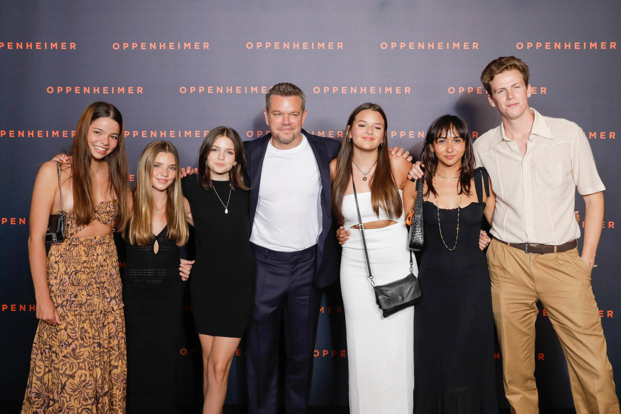 Matt Damon with daughters at 