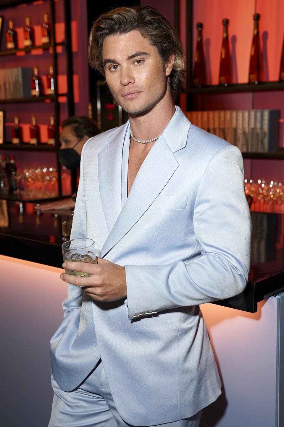 BEVERLY HILLS, CALIFORNIA - MARCH 27: Chase Stokes as Tequila Don Julio Celebrates The Vanity Fair Oscar Party at Wallis Annenberg Center for the Performing Arts on March 27, 2022 in Beverly Hills, California. (Photo by Presley Ann/Getty Images for Vanity Fair)