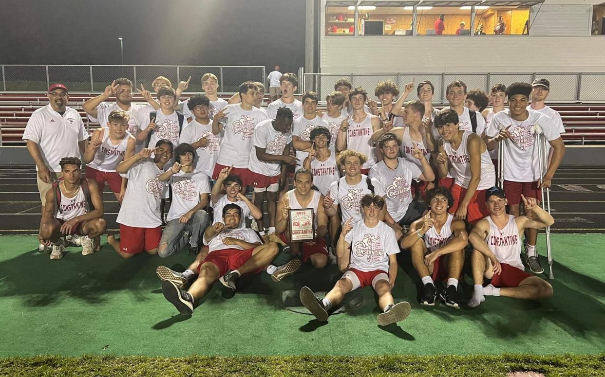 The Constantine boys won another track and field invitational, this time their own on Friday.