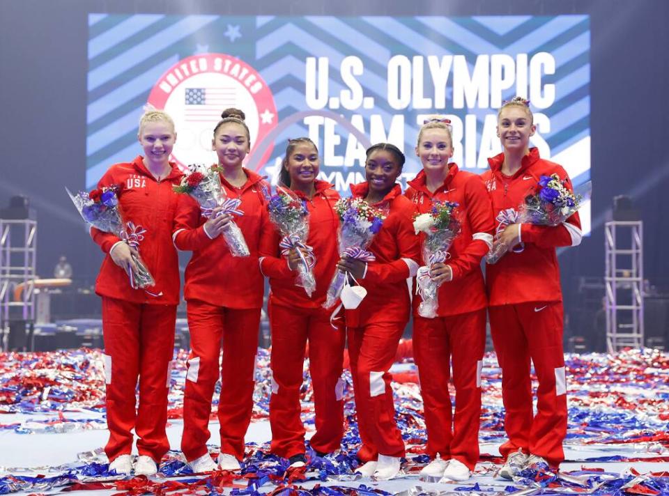 2021 Summer Olympics, USA Gymnastics, Jade Carey, Sunisa Lee, Jordan Chiles, Simone Biles, Mykayla Skinner, Grace McCallum