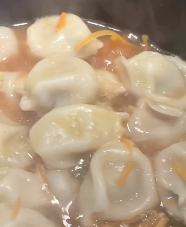 closeup of the dumplings