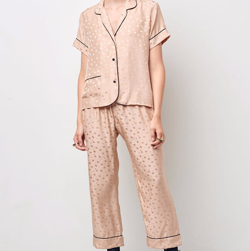 <a rel="nofollow noopener" href="https://www.coreylynncalter.com/collections/sleepwear/products/arianna-classic-short-sleeve-cropped-set-star-silk" target="_blank" data-ylk="slk:Arianna Classic Short Sleeve Crop Set, Corey Lynn Calter, $224;elm:context_link;itc:0;sec:content-canvas" class="link ">Arianna Classic Short Sleeve Crop Set, Corey Lynn Calter, $224</a><p> <strong>Related Articles</strong> <ul> <li><a rel="nofollow noopener" href="http://thezoereport.com/fashion/style-tips/box-of-style-ways-to-wear-cape-trend/?utm_source=yahoo&utm_medium=syndication" target="_blank" data-ylk="slk:The Key Styling Piece Your Wardrobe Needs;elm:context_link;itc:0;sec:content-canvas" class="link ">The Key Styling Piece Your Wardrobe Needs</a></li><li><a rel="nofollow noopener" href="http://thezoereport.com/entertainment/celebrities/prince-george-christmas-wish-list/?utm_source=yahoo&utm_medium=syndication" target="_blank" data-ylk="slk:The Only Gift Prince George Wants For Christmas;elm:context_link;itc:0;sec:content-canvas" class="link ">The Only Gift Prince George Wants For Christmas</a></li><li><a rel="nofollow noopener" href="http://thezoereport.com/entertainment/celebrities/selena-gomez-justin-bieber-interview-billboard/?utm_source=yahoo&utm_medium=syndication" target="_blank" data-ylk="slk:We Know Why Selena Gomez Took Back Justin Bieber;elm:context_link;itc:0;sec:content-canvas" class="link ">We Know Why Selena Gomez Took Back Justin Bieber</a></li> </ul> </p>