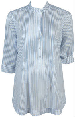 Pintucked Striped Woven Shirt - $13.80