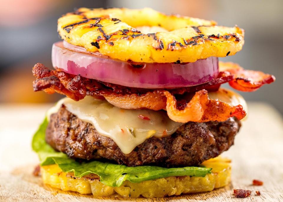 pineapple bun burgers