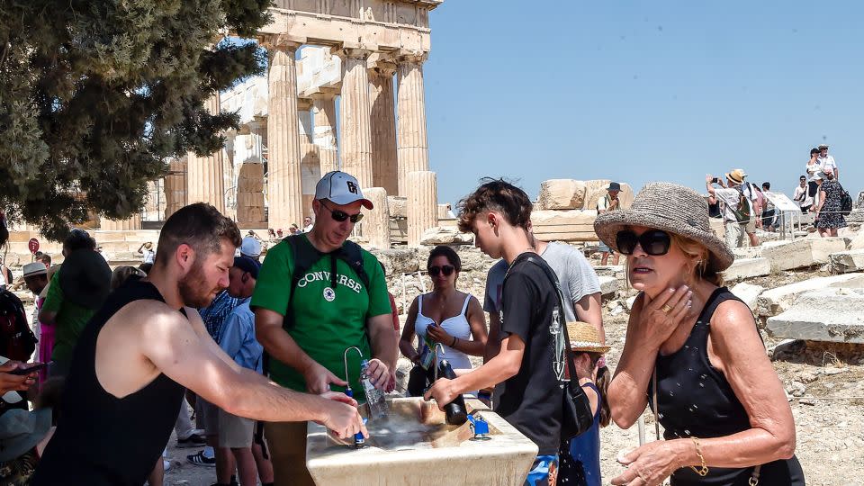 Greece's Acropolis was closed during the hottest part of the day as temperatures rose during the summer. - Milos Bicanski/Getty Images