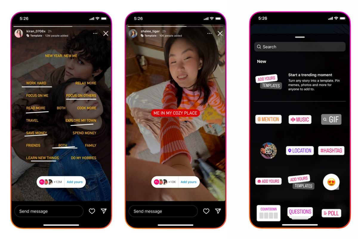 اینستاگرام قالب‌های استوری قابل شخصی‌سازی جدیدی را عرضه می‌کند