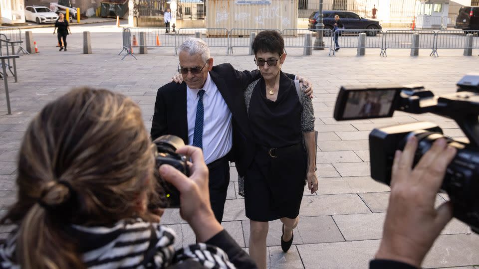 Barbara Fried and Allan Joseph Bankman, parents of FTX Co-Founder Sam Bankman-Fried, arrive at court in New York, US, on Thursday, Oct. 5, 2023. Former FTX Co-Founder Sam Bankman-Fried is charged with seven counts of fraud and money laundering following the collapse of his cryptocurrency empire last year. - Yuki Iwamura/Bloomberg/Getty Images