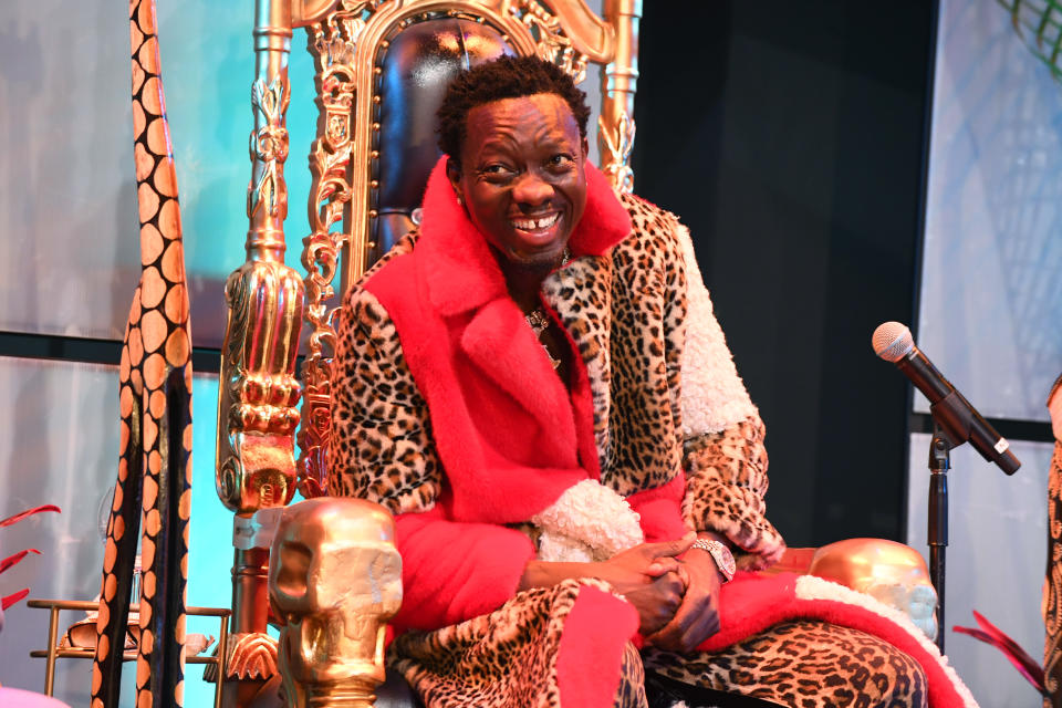 Michael Blackson performs onstage during BET Experience