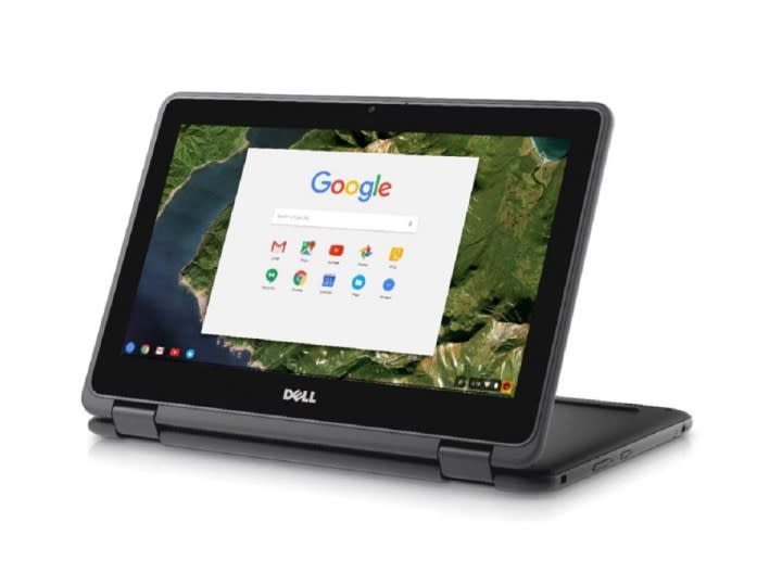 The Dell Chromebook 3180 on a white background.