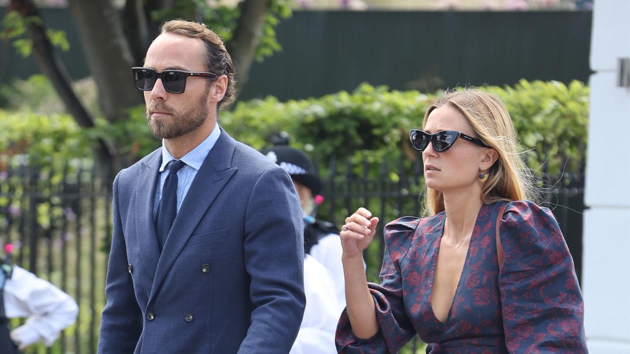 Alizee Thevenet and James Middleton arrive for Wimbledon 2022