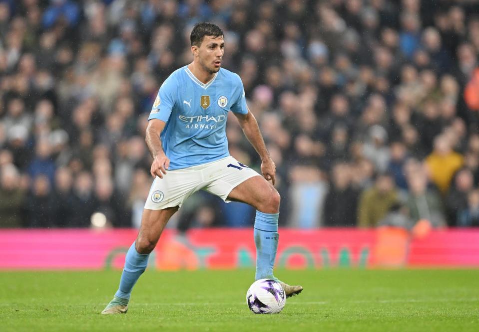 Rodri will be a key figure for Manchester City against Arsenal on Sunday (Getty Images)