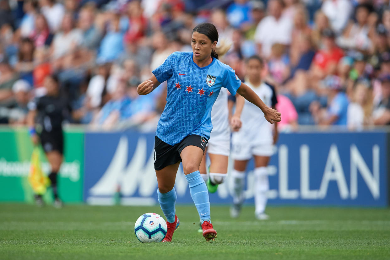 Sam Kerr and the Chicago Red Stars have reason to be confident heading into the NWSL playoffs. (Getty)