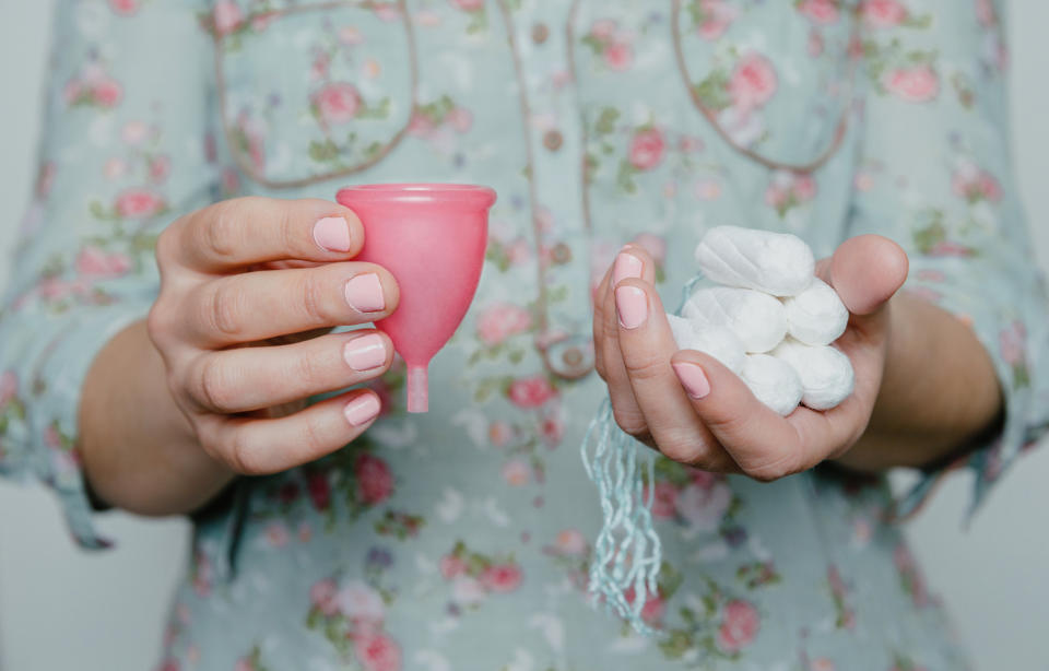 Menstrual cups and organic tampons are just two of the ways to have a 'safer' period. (Getty Images)