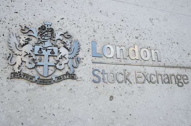 A view of the London Stock Exchange sign (Kirsty O'Connor/PA)