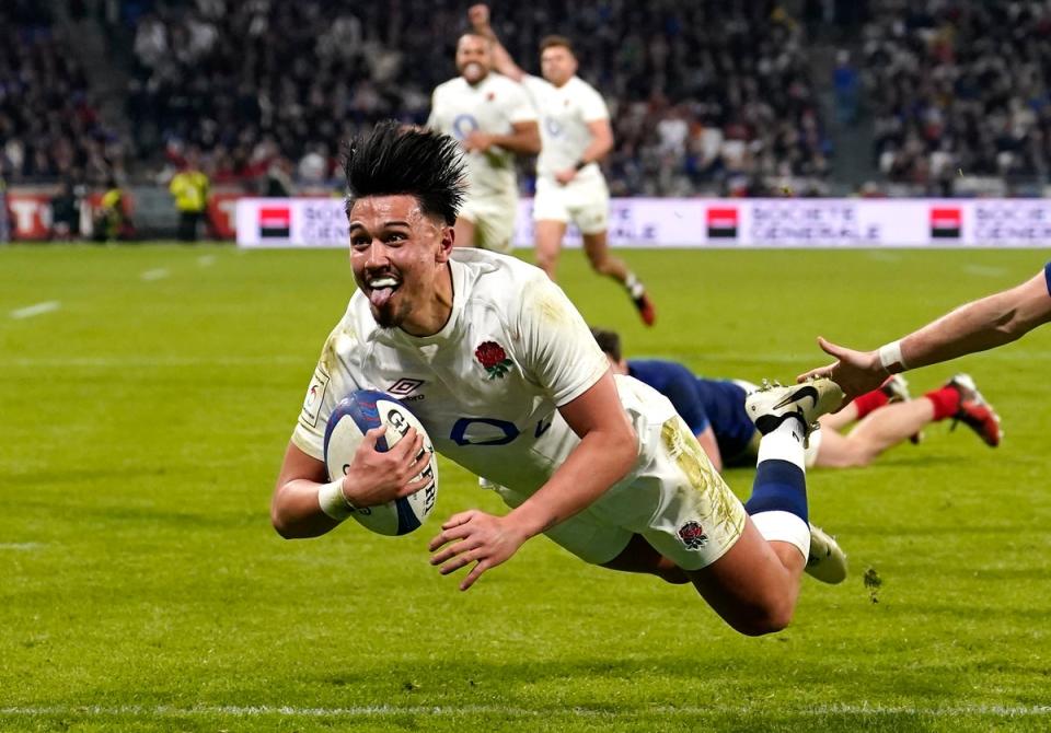 Marcus Smith then went over as England scored three tries in a six-minute blitz (Andrew Matthews/PA Wire)