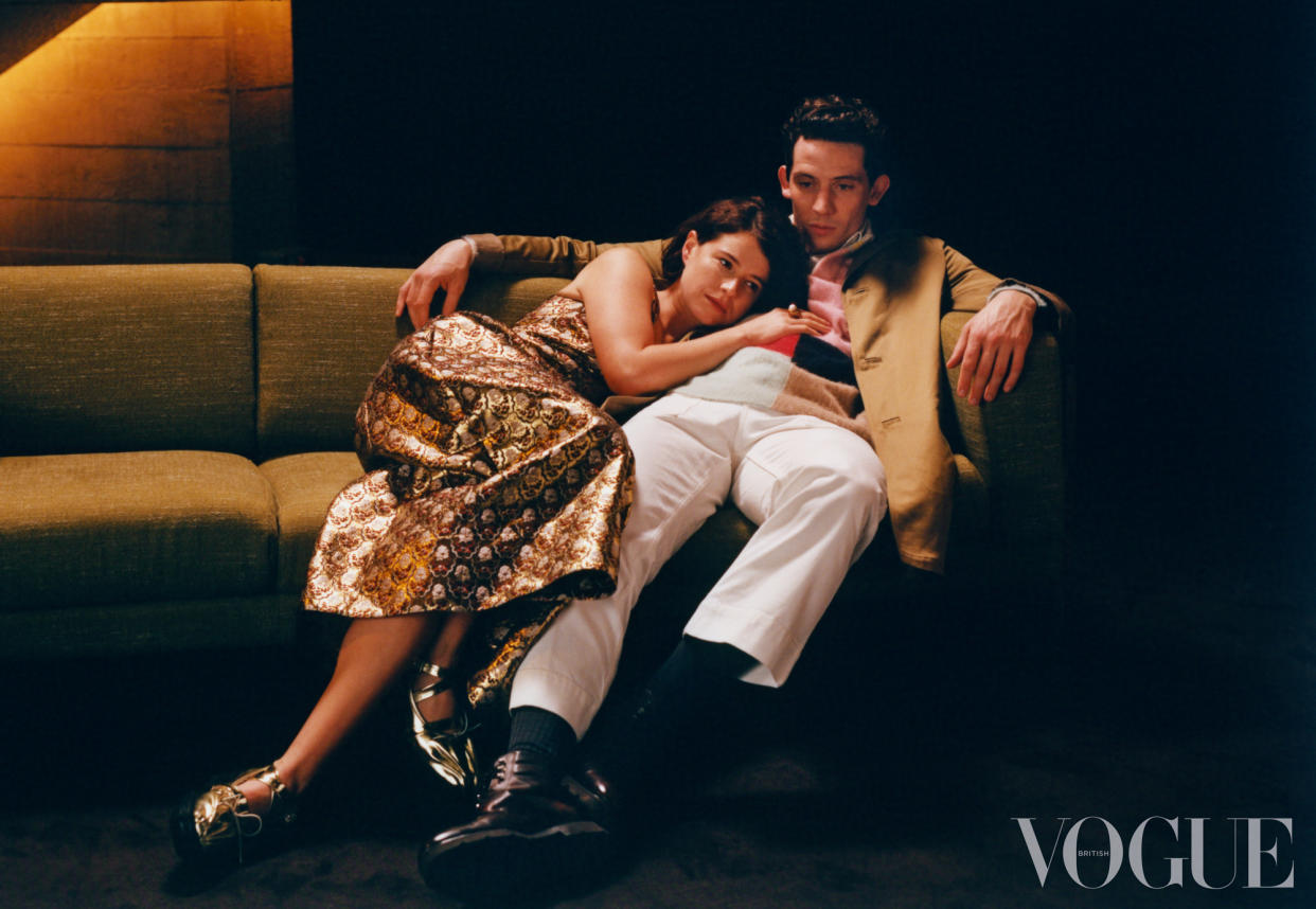 Jessie Buckley and Josh O’Connor (Hill & Aubrey/British Vogue)