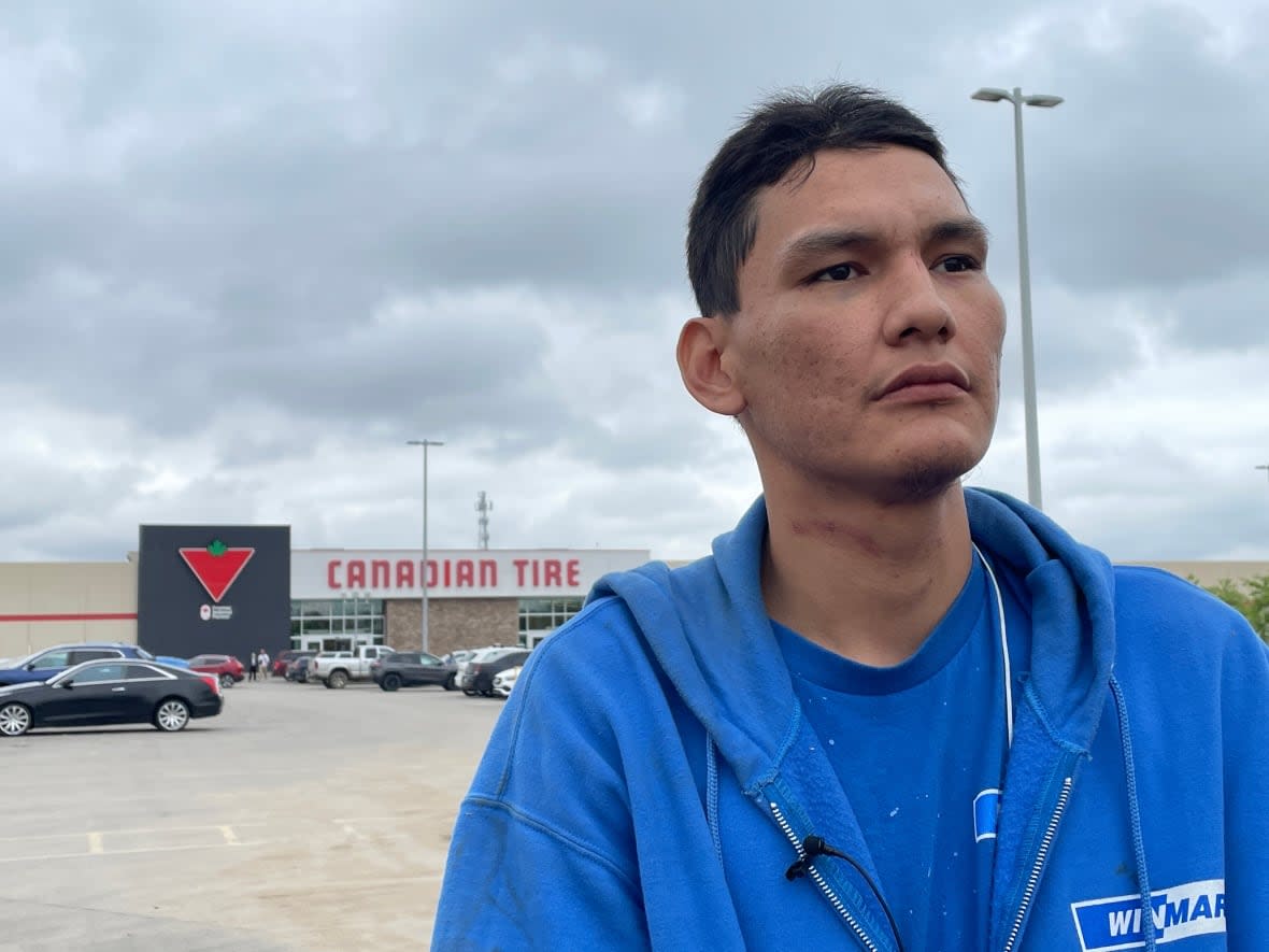 Ezekial Bigknife says Canadian Tire needs to change its policies to prevent racial profiling. (Alexander Quon/CBC - image credit)