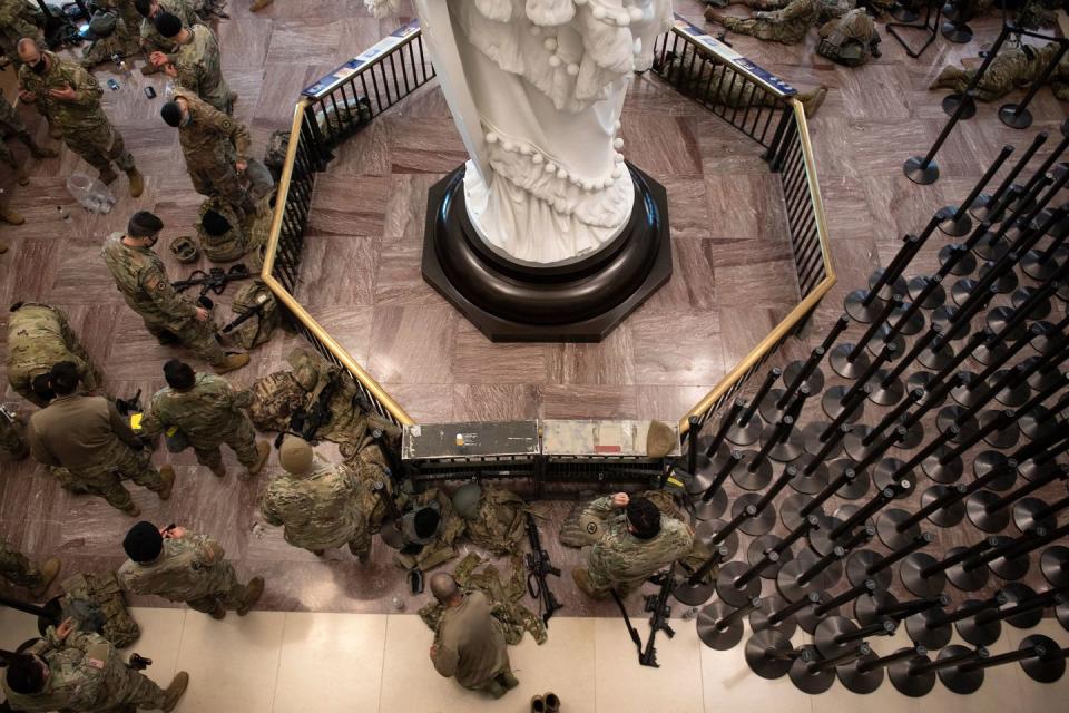 These Photos of National Guardsmen Defending a Militarized Capitol Show Where This Country Is Now