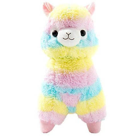 Cuddly Llama Rainbow Alpaca Doll