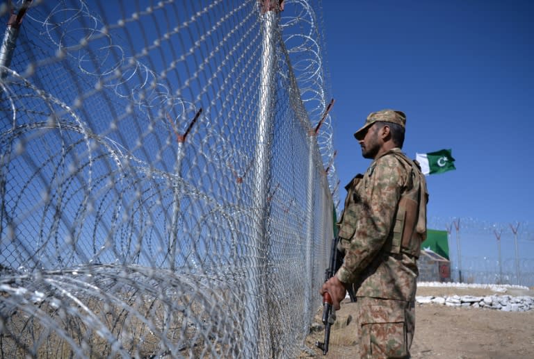 The roughly 10-foot chain-link fence, which Pakistan announced it had begun building in March, stretches through parts of the rugged tribal districts of North and South Waziristan along the Afghan border