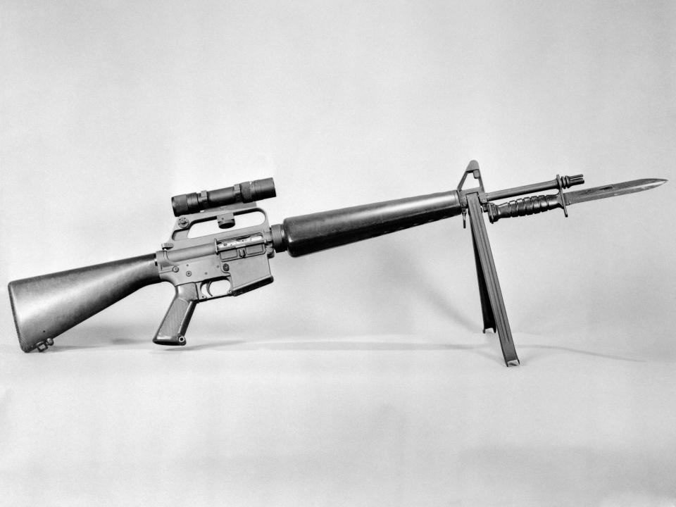 The M16 rifle in 1967.