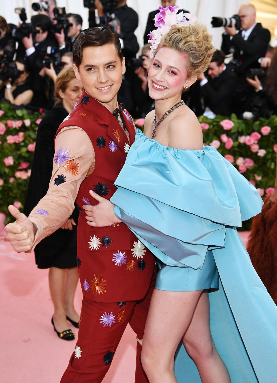 Cole Sprouse and Lili Reinhart attending the 2019 Met Gala. (Photo: Dimitrios Kambouris via Getty Images)