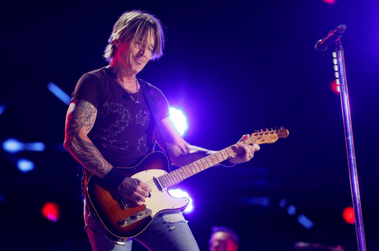 keith urban performs onstage