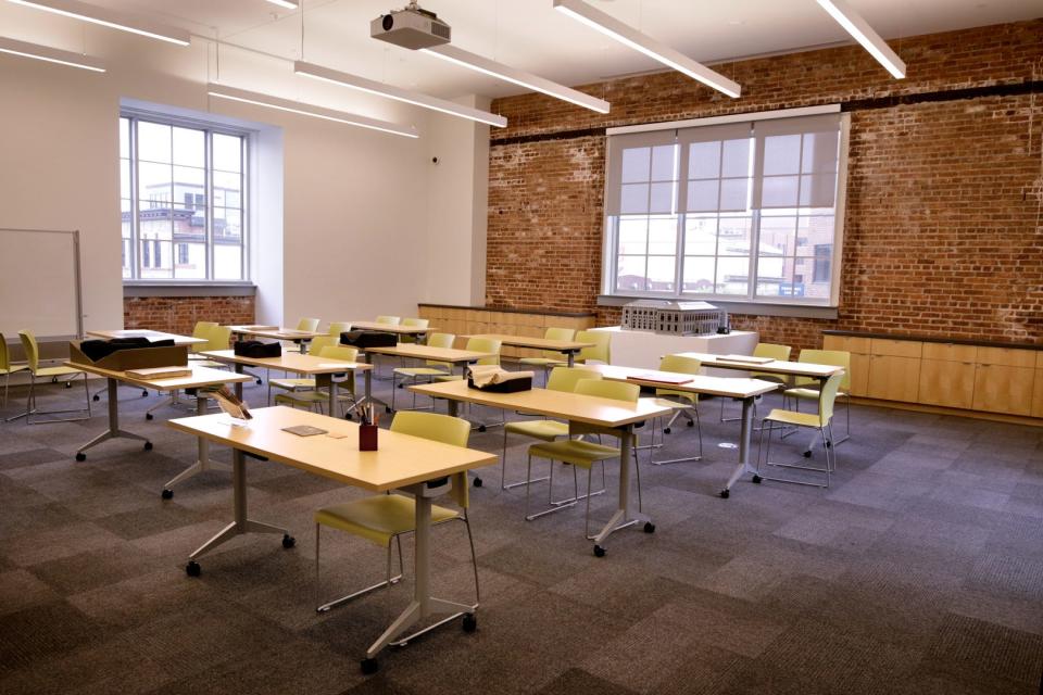 A new seminar room at Providence Public Library, which is striving to expand its role as a community resource and gathering place.