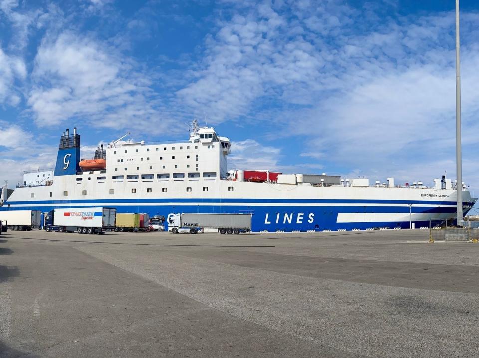 Ferry Line for trip from Italy to Greece.