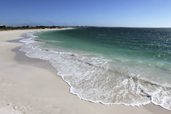 Mandatory Credit: Photo by Stuart Forster/REX (1735646t) The Indian Ocean rolls onto the white sand of Jurien Bay, Western Australia, Australia. Australia - 2011  