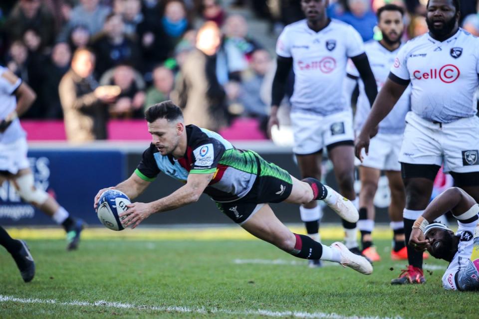 Care dived over for one of Quins’s tries (PA)