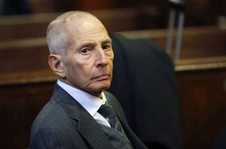 Real estate heir Robert Durst appears in a criminal courtroom for his trial on charges of trespassing on property owned by his estranged family, in New York December 10, 2014. REUTERS/Mike Segar
