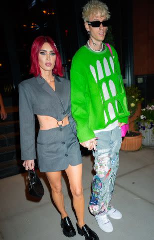 <p>Gotham/GC Images</p> On Sept. 6, Fox was out and about with fiancé Machine Gun Kelly in New York City sporting her new short, red hair.