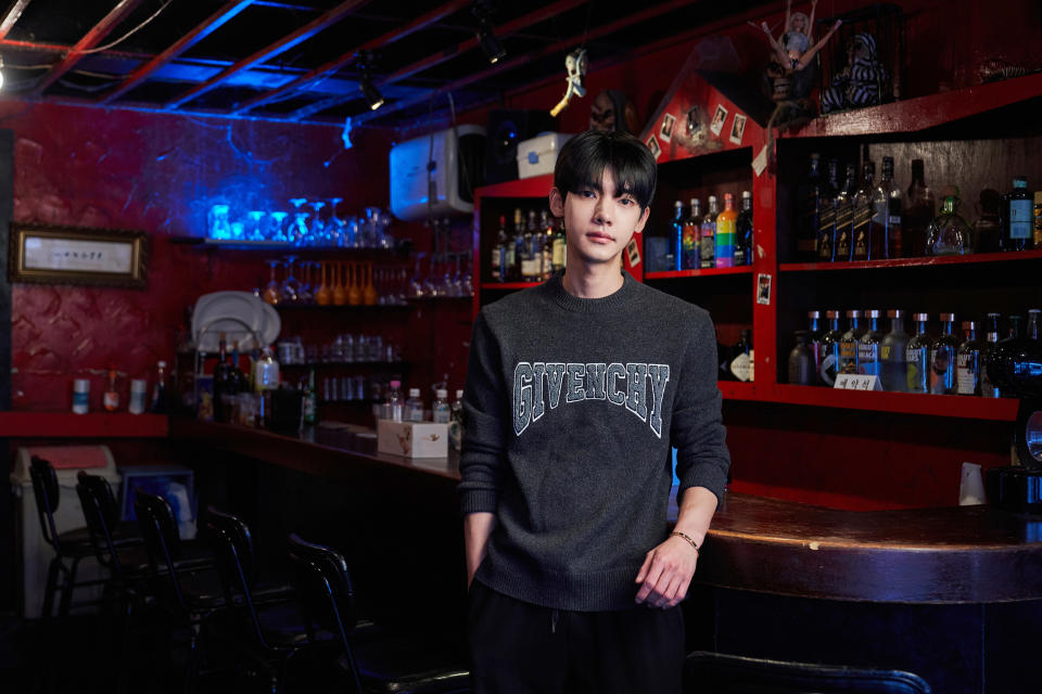 Jeon Il is a bartender at Always Homme, South Korea’s first gay bar, located in Itaewon’s Homo Hill neighborhood. Holding hands with a partner in public is “basically impossible,” he said.  (Courtesy Lim Beom-sik)