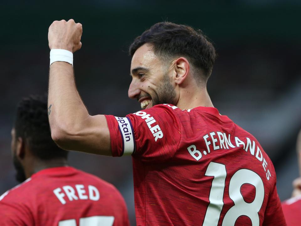 Manchester United midfielder Bruno Fernandes (Manchester United via Getty Images)