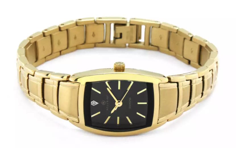 Accurist - Black And Gold 'Accurist Diamond Bracelet Watch' Watch - Debenhams 