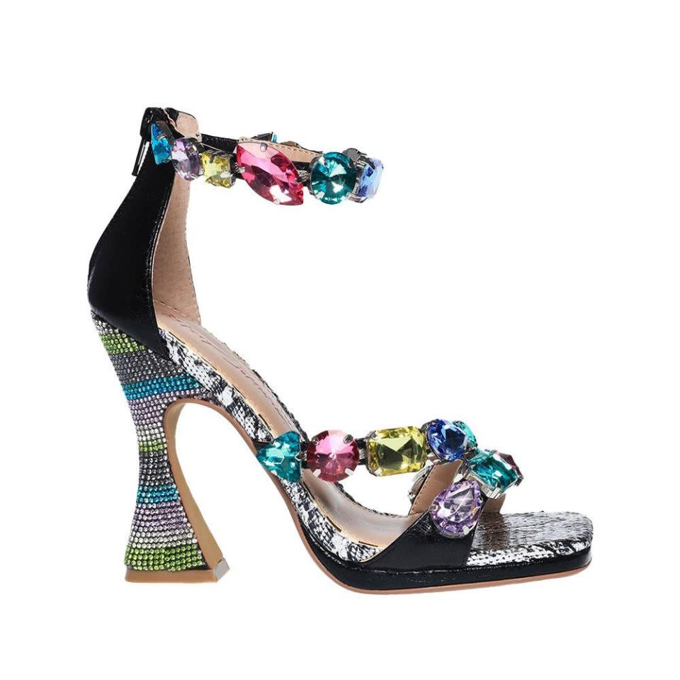 <p><strong>Betsey Johnson</strong></p><p>amazon.com</p><p><strong>$64.60</strong></p><p><a href="https://www.amazon.com/dp/B09DZ2YF4K?tag=syn-yahoo-20&ascsubtag=%5Bartid%7C10051.g.36677148%5Bsrc%7Cyahoo-us" rel="nofollow noopener" target="_blank" data-ylk="slk:Shop Now" class="link ">Shop Now</a></p><p>The multicolored rhinestone embellishments are the kind of details you (and everyone at the wedding) will obsess over. </p>