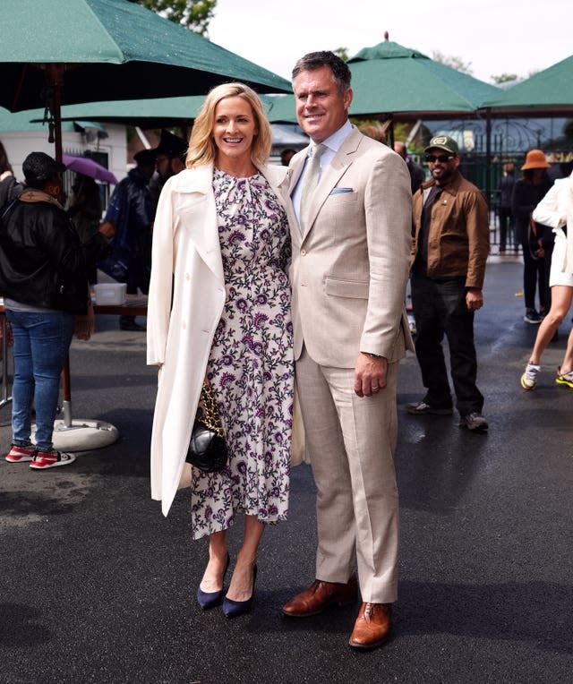 Gabby Logan and husband Kenny Logan at Wimbledon