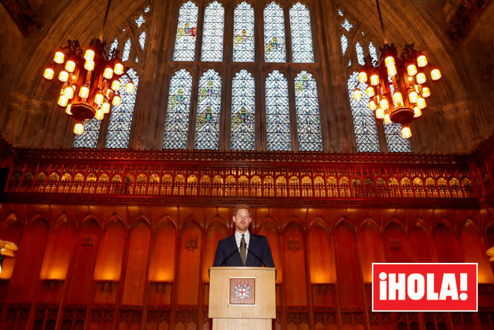 El príncipe Harry en la recepción de este martes