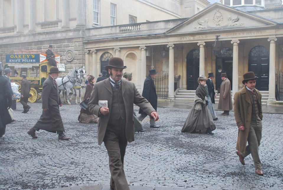 Bath Street, transformed for the production (Photo credit: Bath Film Office)