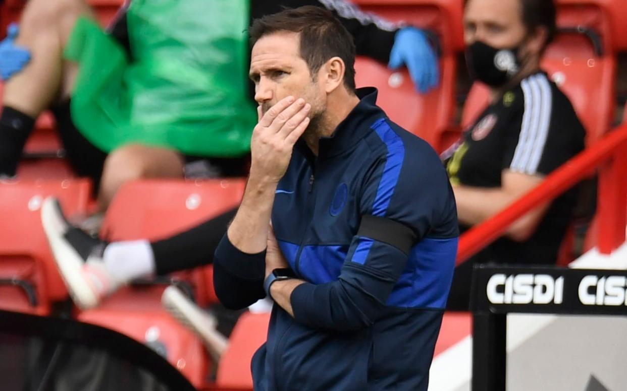 Chelsea manager Frank Lampard reacts at Sheffield United - Reuters