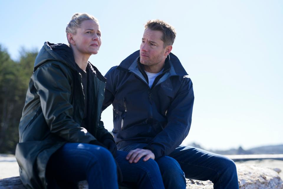 Jennifer Morrison as Lizzy and Justin Hartley as Colter Shaw.