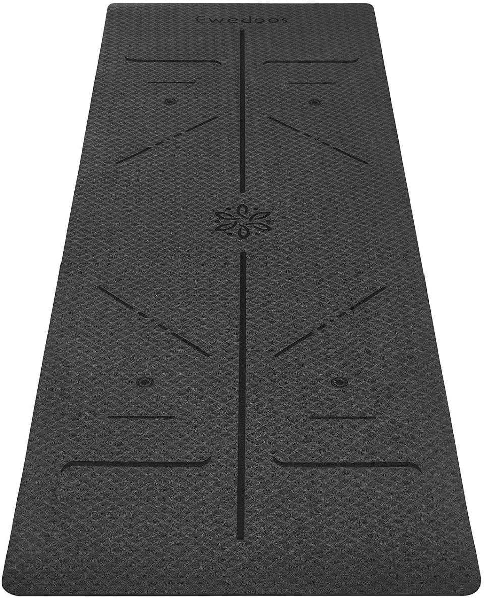 Ewedoos Eco-Friendly Yoga Mat with Alignment Lines