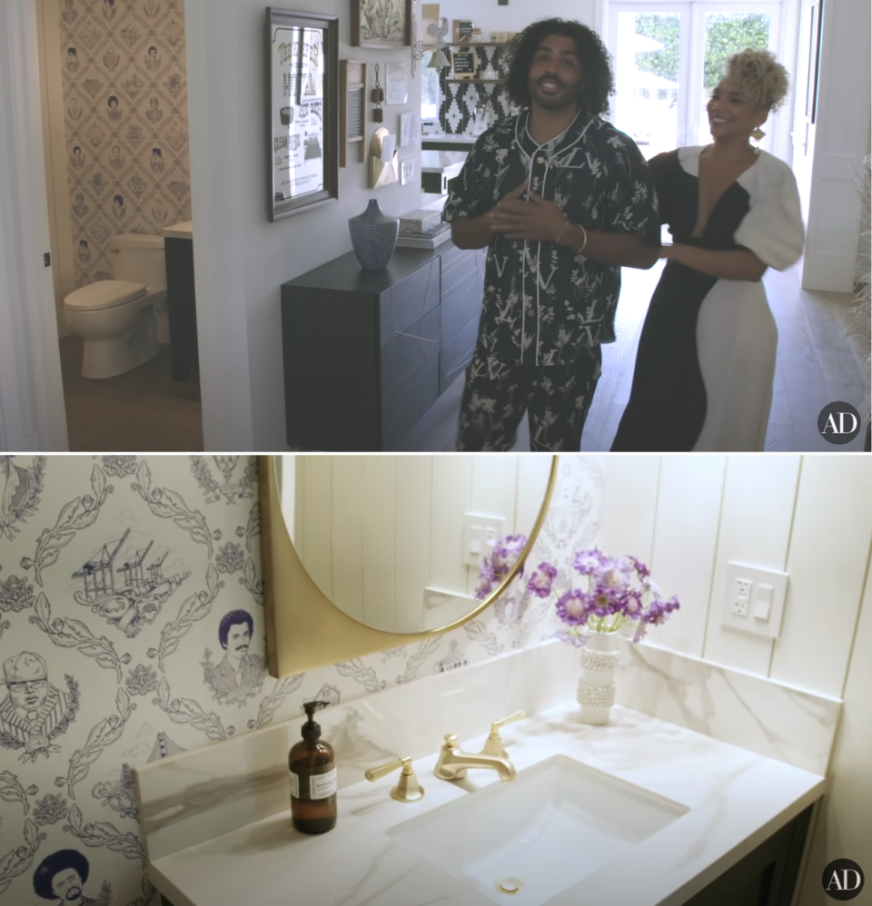 Daveed Diggs and Emmy Raver-Lampman's bathroom