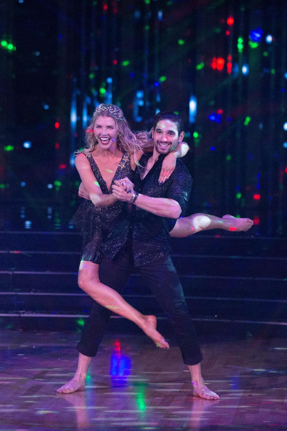 Amanda Kloots and Alan Bersten perform a freestyle dance in the finale of "Dancing with the Stars" Nov. 22.