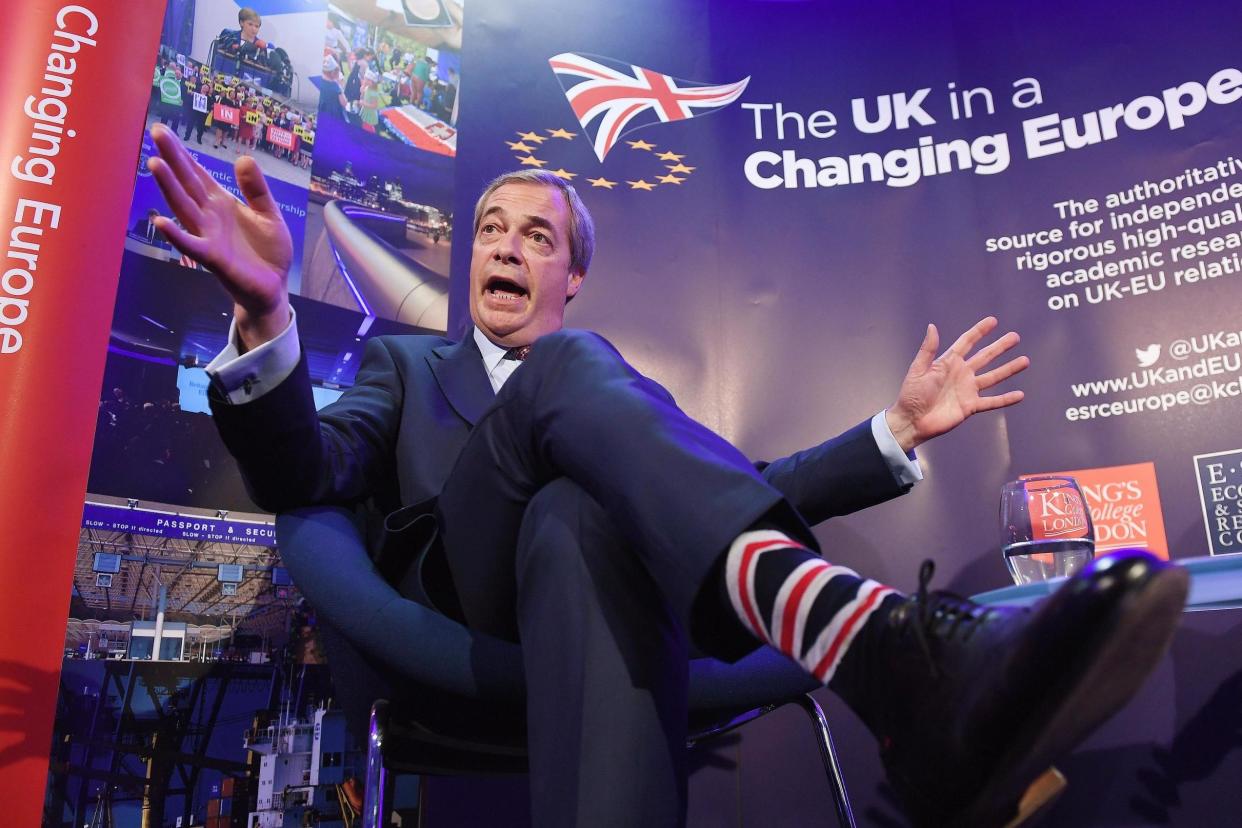 Nigel Farage was a defining figure in the push for Britain’s departure from the European Union (file photo): EPA