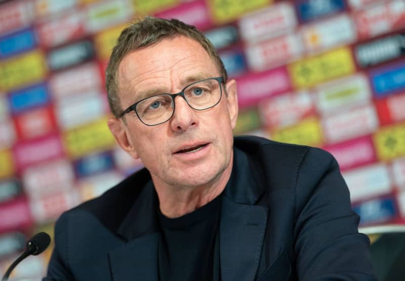 Austria's head coach Ralf Rangnick attends a press conference to announce the team's squad names for the next international matches against Slovakia and Turkey. Georg Hochmuth/APA/dpa